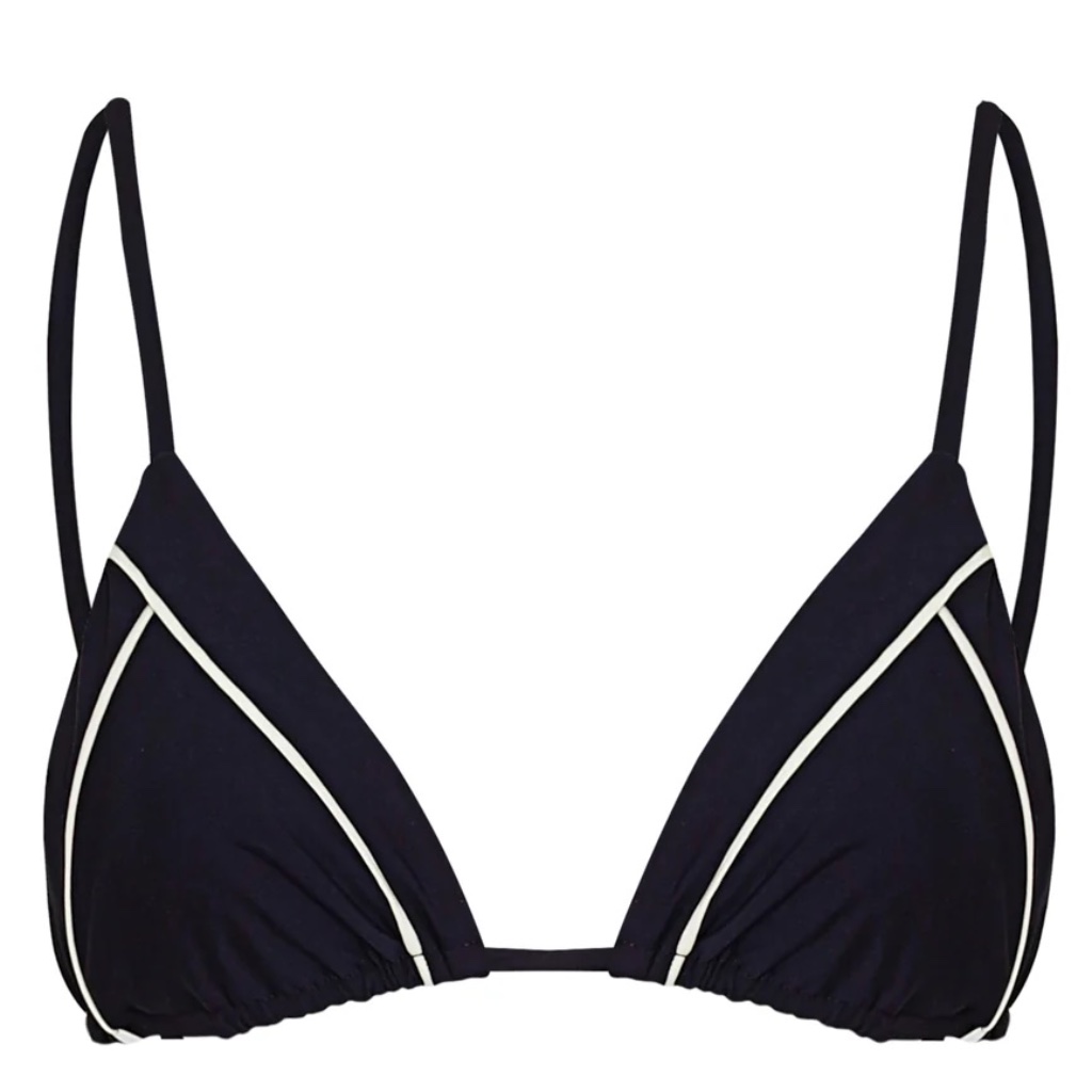 Maaji Midnight Black Balming Sliding Triangle Bikini Top Size Large Nwt — image 6 of 8